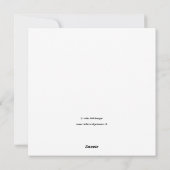 Carte de Noël manuscrite (Dos)