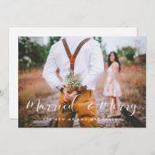 Carte de Noël Marié et Joyeux (Devant / Derrière)