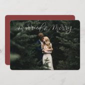 Carte de Noël marié et Joyeux (Devant / Derrière)