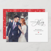 Carte de Noël Marié et Joyeux marié (Devant / Derrière)