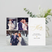 Carte de Noël Marié et Joyeux marié (Debout devant)