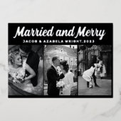 Carte de Noël Marié et Joyeux marié (Recto)