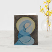 Carte de Noël Marie et l'Enfant Christ (Fleur jaune)