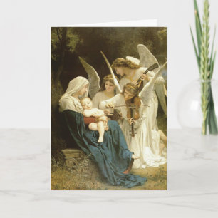 Carte de Noël Marie, Jésus et Anges