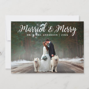Carte de Noël Marié & Joyeux Mariage W