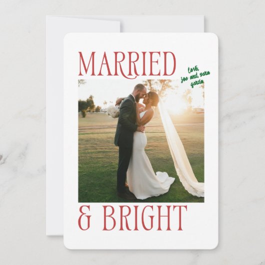 Carte de Noël Mariée (Devant)