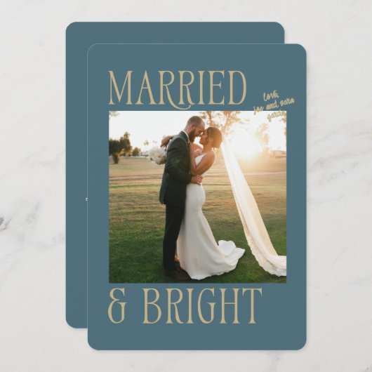 Carte de Noël Mariée (Devant / Derrière)