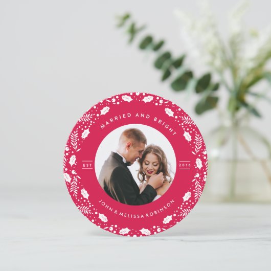 CARTE DE NOËL MARIÉE & BRIGHTJUSTE MARIÉE (Debout devant)