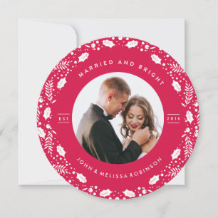 CARTE DE NOËL MARIÉE & BRIGHTJUSTE MARIÉE