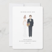 Carte de Noël mariée et brillante (Dos)