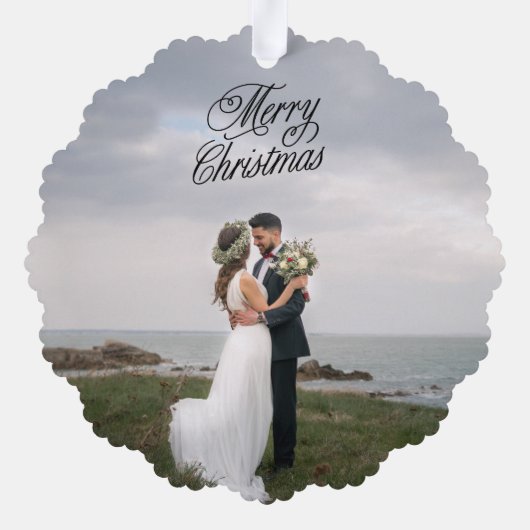 Carte de Noël Mariée Et Joyeuse Photo (Verso)