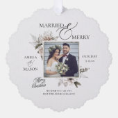 Carte de Noël Mariée Et Joyeuse Photo (Recto)