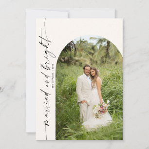 Carte de Noël Mariée et Lumineuse Arche photo