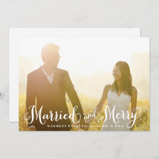 Carte de Noël mariée et mariée (Devant / Derrière)