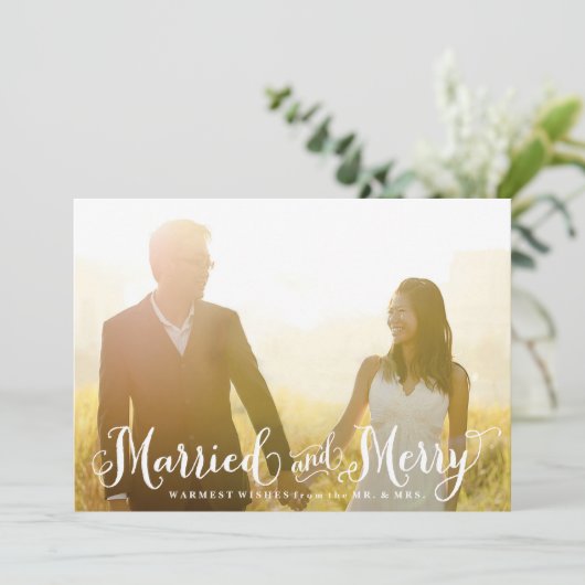 Carte de Noël mariée et mariée (Debout devant)