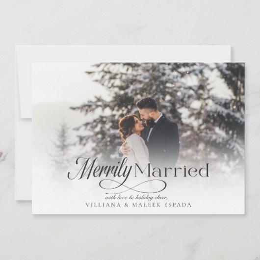 Carte de Noël mariée par un Mariage marié (Devant)