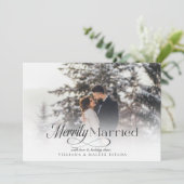 Carte de Noël mariée par un Mariage marié (Debout devant)