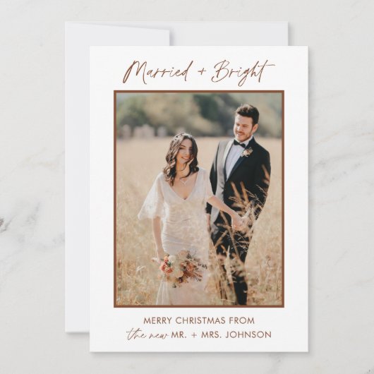 Carte de Noël Mariés & Brillants, Carte Bohème (Devant)