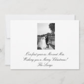 Carte de Noël Mariés et Joyeux (Dos)