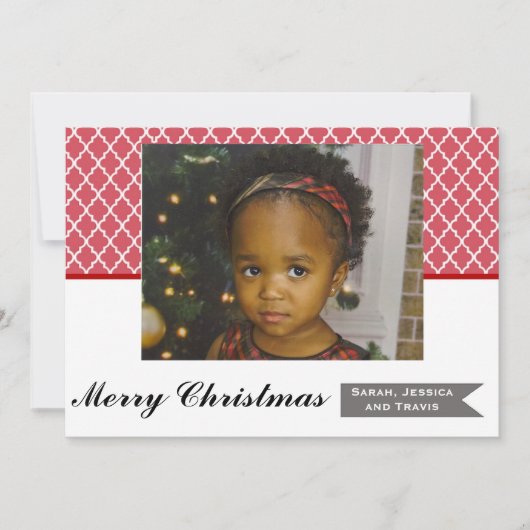 Carte de Noël marocaine de photo (Devant)