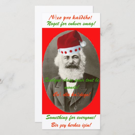 Carte de Noël Marx (Devant / Derrière)