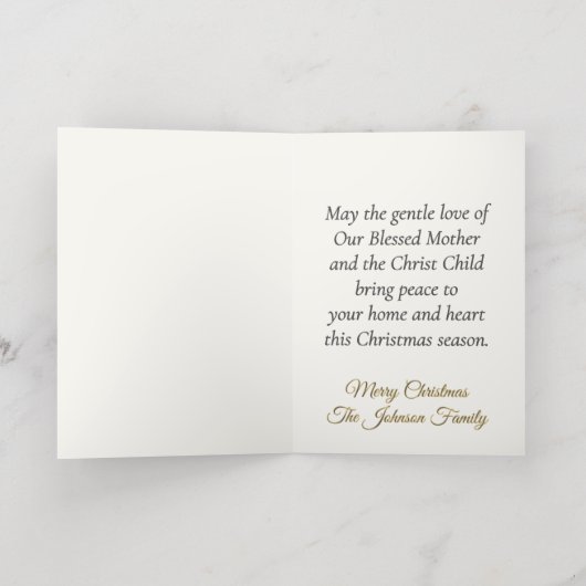 Carte de Noël Mary’s Mantle Foil (Couchage intérieur)