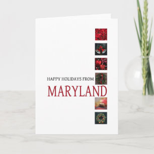 Carte de Noël Maryland avec ornements