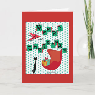 Carte de Noël MCM Atomic Era 1950s Swell