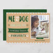 Carte de Noël Me et My Dog 5x7 (Devant / Derrière)