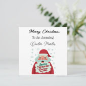 Carte de Noël médicale personnalisée (Debout devant)