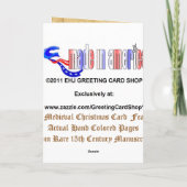Carte de Noël médiévale 5 (Dos)