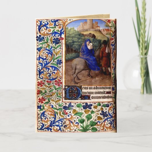 Carte de Noël médiévale heureuse (Devant)