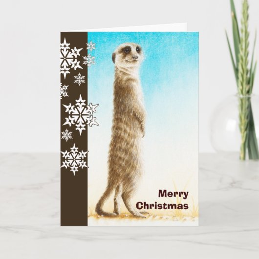 Carte de Noël Meerkat (Devant)