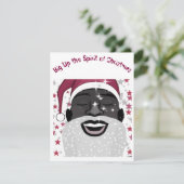 Carte de Noël Melanin Père Noël (Debout devant)