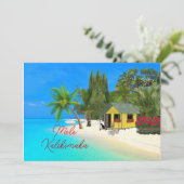 Carte de Noël Mele Kalikimaka Hawaiin (Debout devant)
