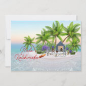 Carte de Noël Mele Kalikimaka Hawaiin (Devant)