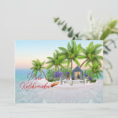 Carte de Noël Mele Kalikimaka Hawaiin (Debout devant)