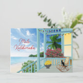 Carte de Noël Mele Kalikimaka Hawaiin (Debout devant)