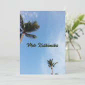 Carte de Noël Mele Kalikimaka modifiable (Debout devant)