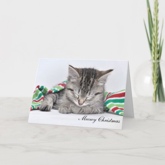 Carte de Noël Meowy (Devant)