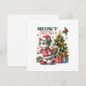Carte de Noël Meowy (Devant / Derrière)