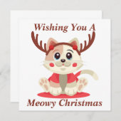 Carte de Noël Meowy (Devant / Derrière)