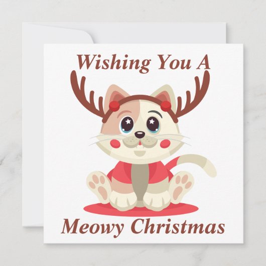 Carte de Noël Meowy (Devant)