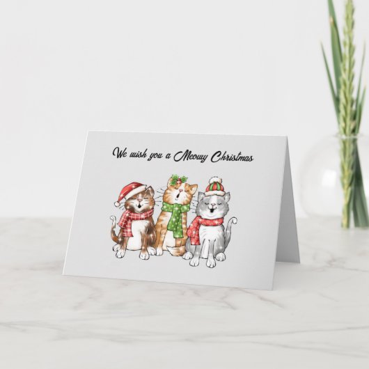 Carte de Noël Meowy (Devant)