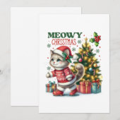 Carte de Noël Meowy (Devant / Derrière)
