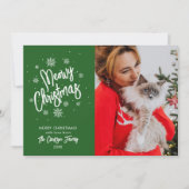 Carte de Noël Meowy Flocon de Neige Animaux Fêtes (Devant)