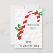 Carte de Noël Merci personnalisée (Devant)