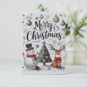 Carte de Noel - Merry Christmas (Debout devant)