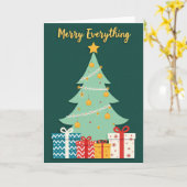 Carte de Noël Merry Everything (Fleur jaune)