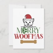 Carte de Noël Merry Woofmas (Devant)